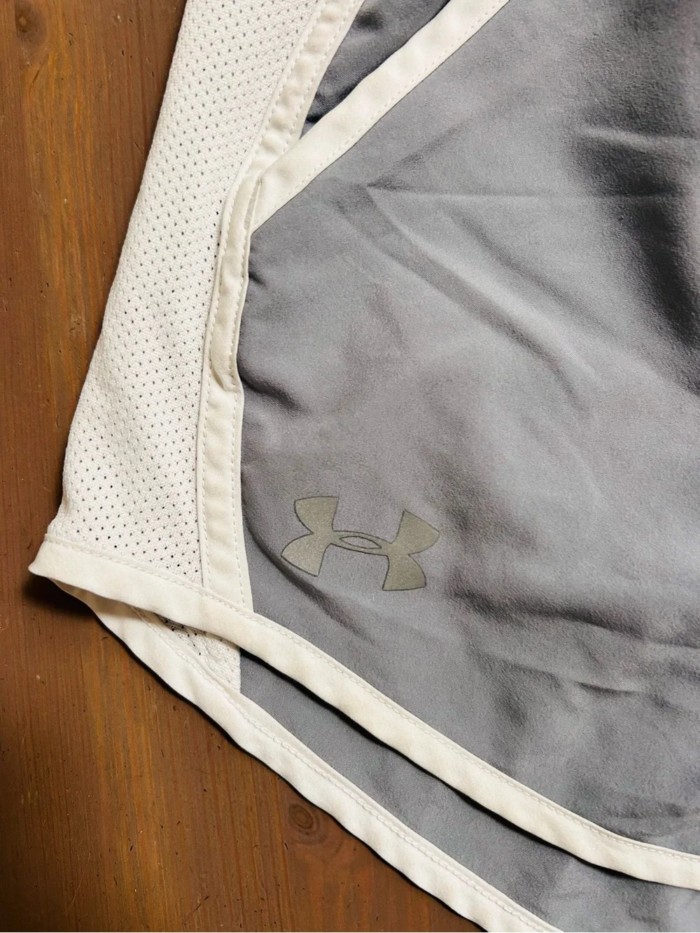 LG Women’s Gray Athletic Shorts with White Trim